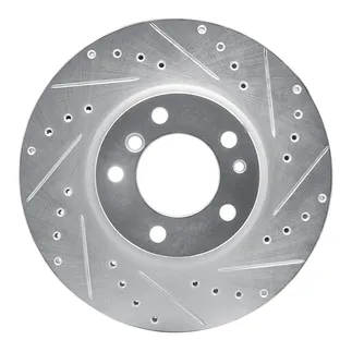 R1 Concepts EDZ-31033R Brake Rotor Drilled and Slotted Silver